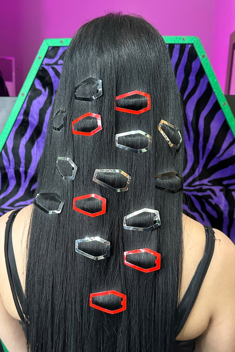 Coffin Snap Hair Clips [BLACK]
