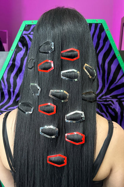 Coffin Snap Hair Clips [BLACK]