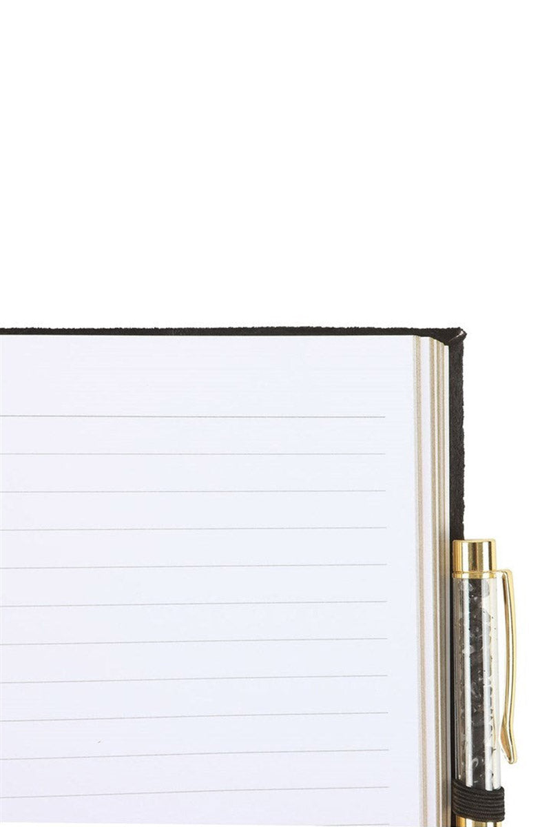 Book of Shadows Journal with Black Obsidian Crystal Pen