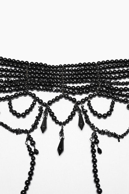 Crystal Witch Choker with Detachable Cloak Harness