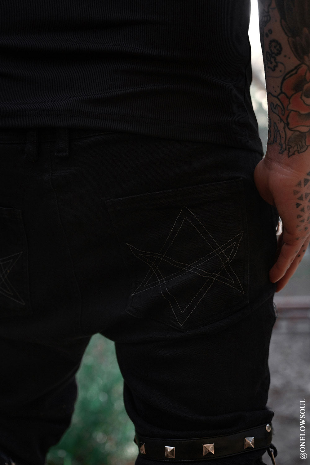 Annihilate Safety Pin Studded Pants [Unisex]