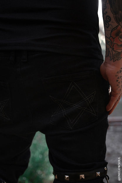 Annihilate Safety Pin Studded Pants [Unisex]