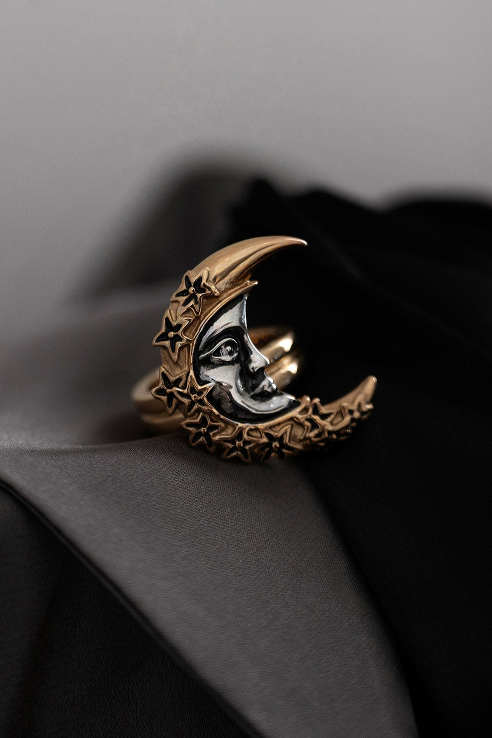 Celestial Crescent Ring
