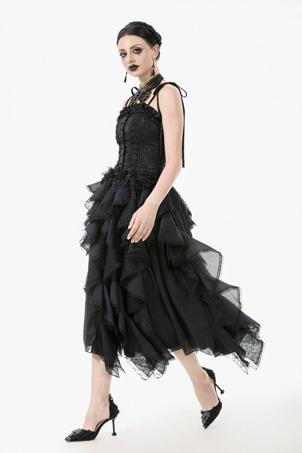 Bonham Layered Lace & Chiffon Skirt