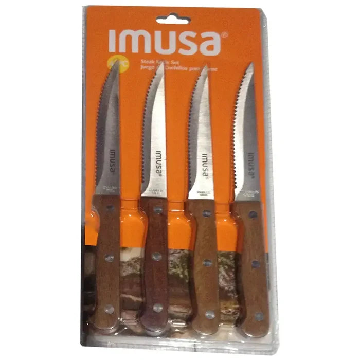Wholesale Imusa 4pc Steak Knife Set- Quality knives for your dining needs Get them at Mexmax INC.