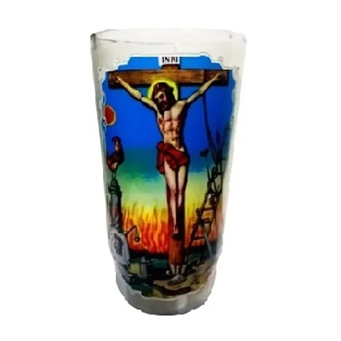 Explore Mexmax INC's Wholesale Candle Justo Juez (White, Large Cup) - Your source for Mexican groceries.
