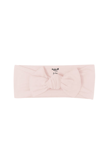 Knotted Bow Headband in Blush