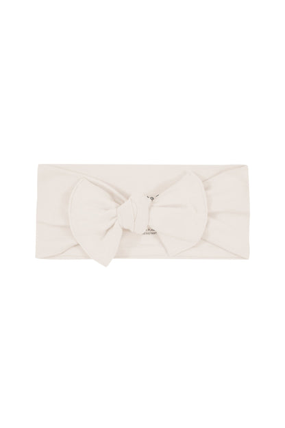 Knotted Bow Headband in Oat