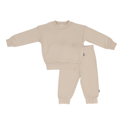 French Terry Jogger Set in Almond