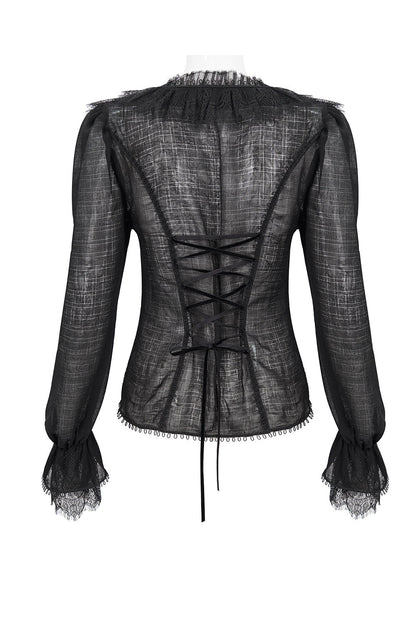 Crumbling Statues Romantic Ruffled Top