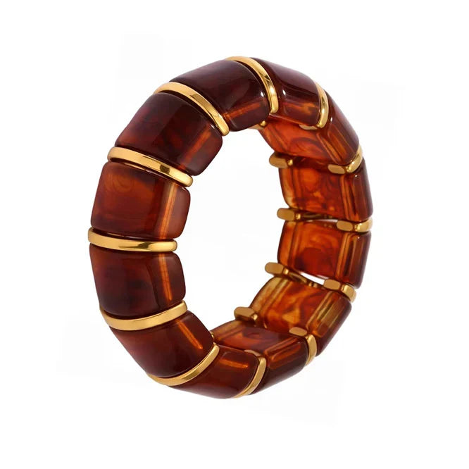 Lacey Stretchy Bracelet (Brown)