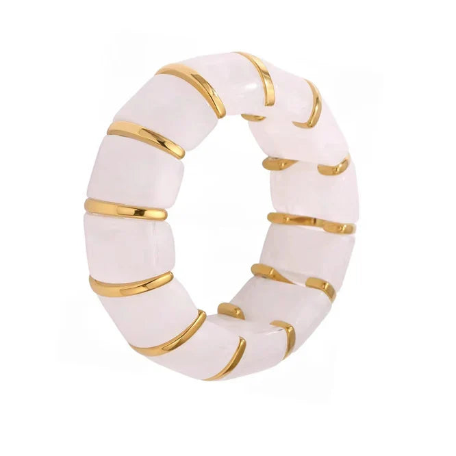 Lacey Stretchy Bracelet (White)
