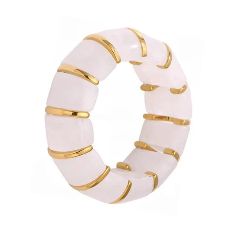 Lacey Stretchy Bracelet (White)
