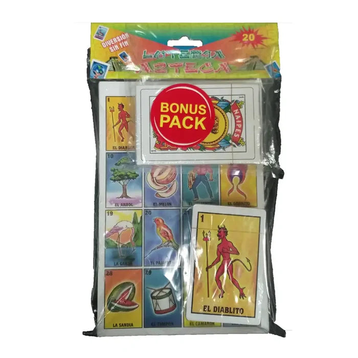 Wholesale Loteria 20ct in Bag - Classic Mexican game set with bonus pack, great value.