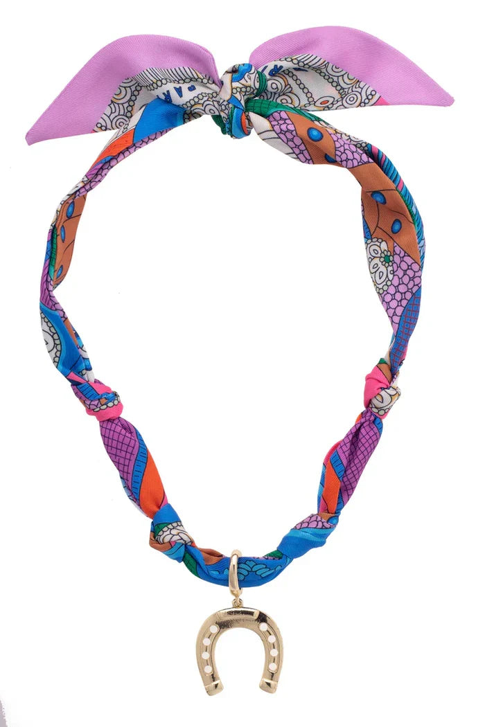 Lucky Horseshoe Scarf Necklace