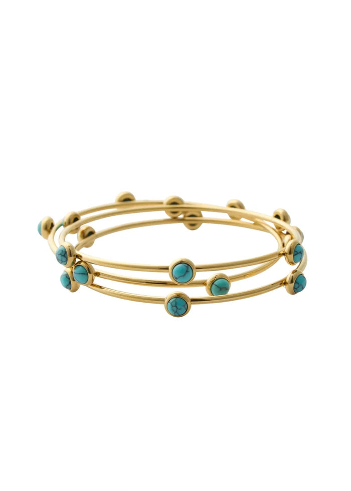Lula Turquoise Bracelet Trio Set