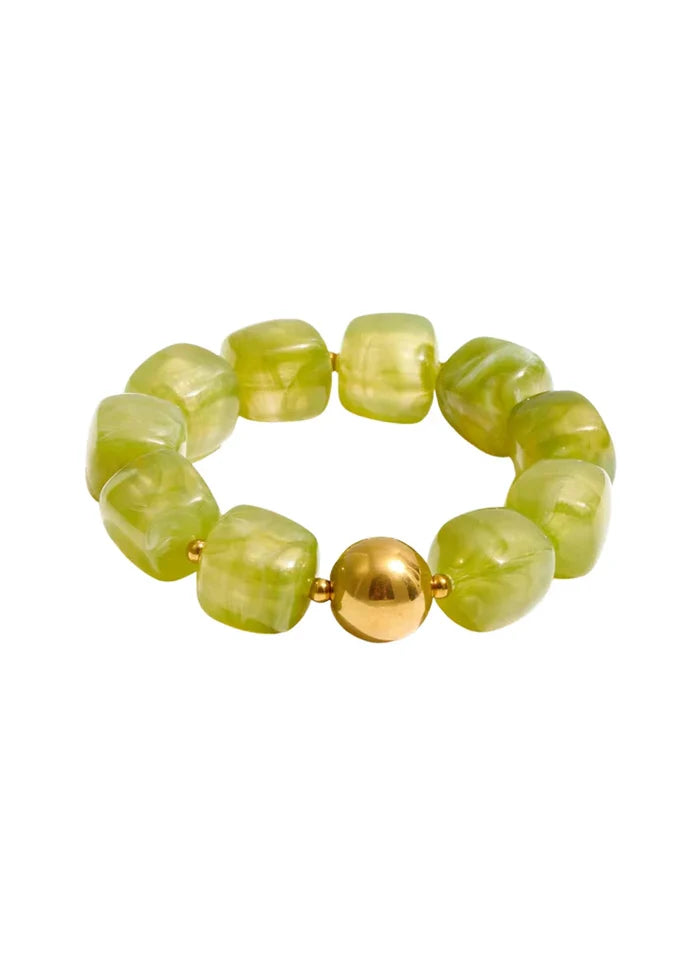 Martha Stretchy Bracelet (Green)