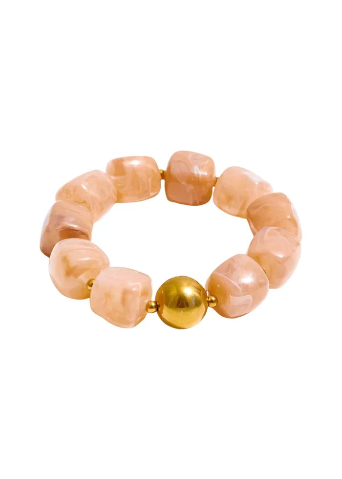 Martha Stretchy Bracelet (Tan)