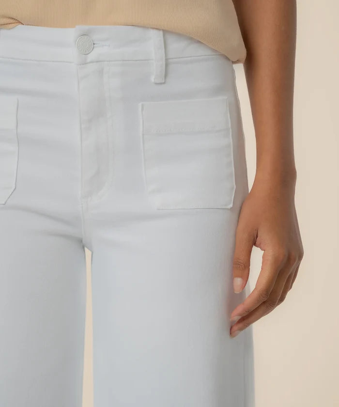 Meg High Rise Wide Leg (Optic White)