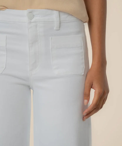 Meg High Rise Wide Leg (Optic White)