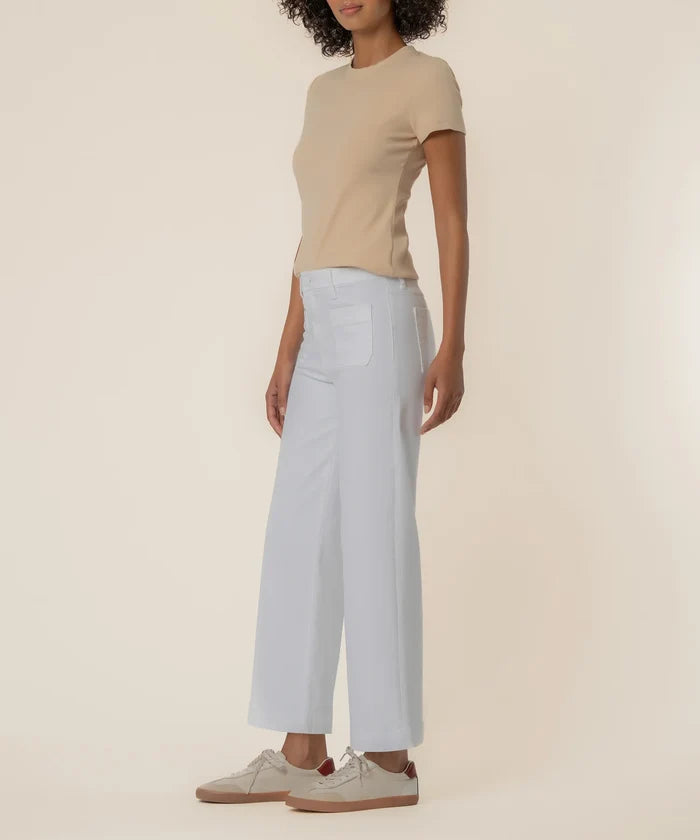 Meg High Rise Wide Leg (Optic White)