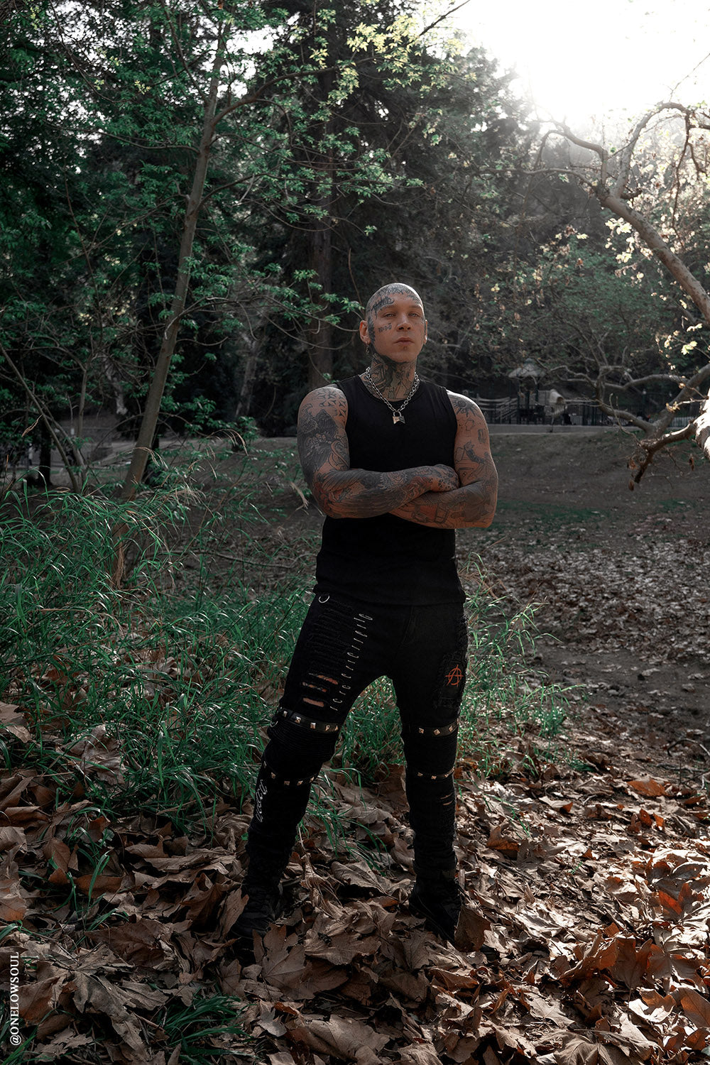 Annihilate Safety Pin Studded Pants [Unisex]