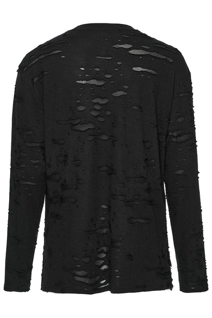 Battered Bones Long Sleeve Shredded Shirt