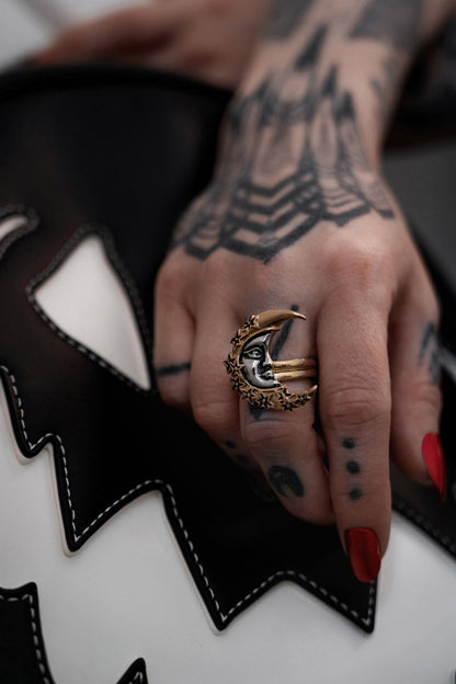 Celestial Crescent Ring