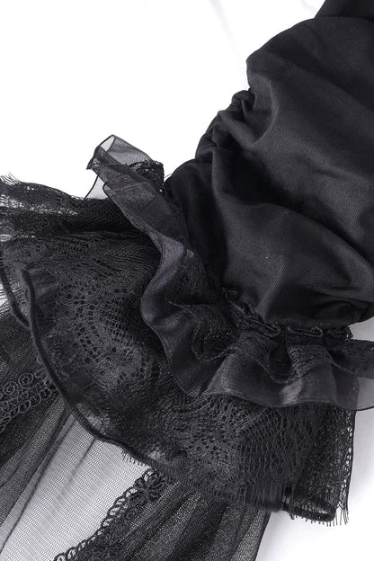 Black Mast Ruffle Flared Pants