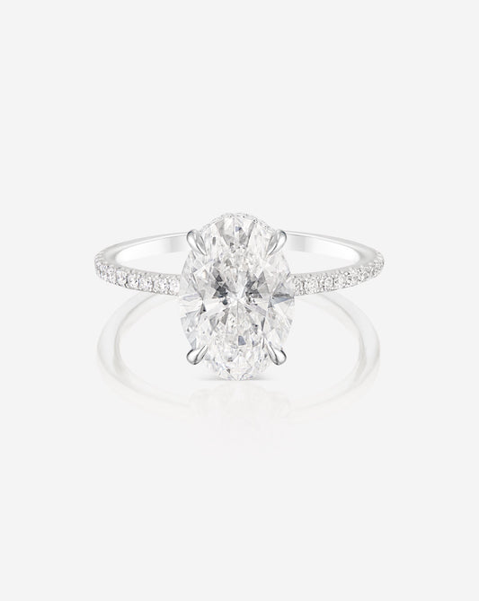 3.39 Oval Lab Diamond in Whisper Thin® with Pavé