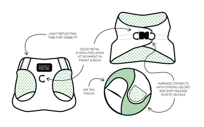 Cat Step-In Harness - Hello Kitty® Aqua