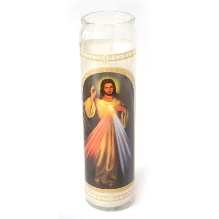 Señor De La Misericordia White Candle- Wholesale Devotional Candles Mexmax INC
