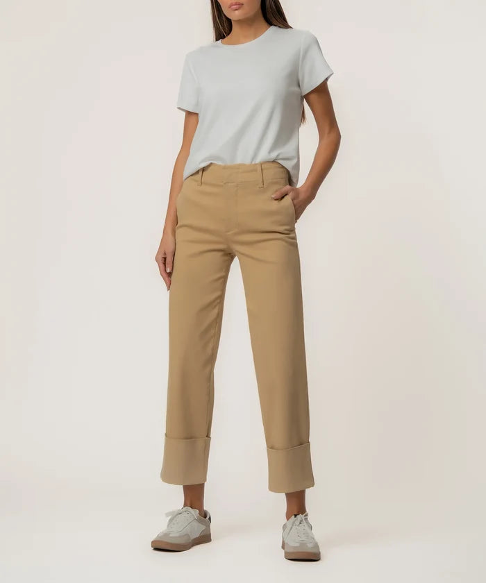 Sienna Straight Leg Roll Up (Khaki)