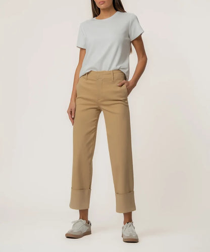 Sienna Straight Leg Roll Up (Khaki)