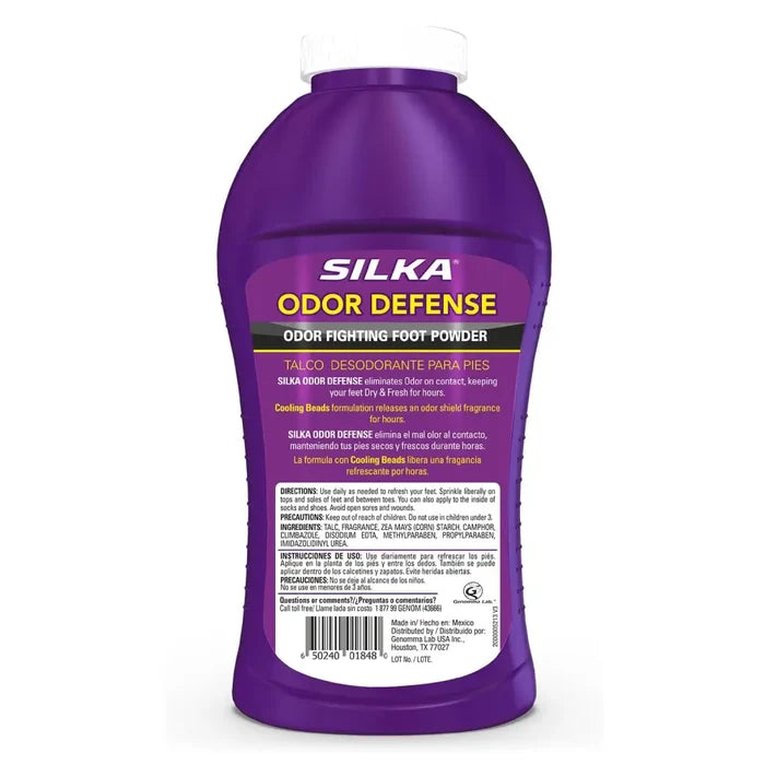 Silka Odor Defense Powder Ice - 6 oz