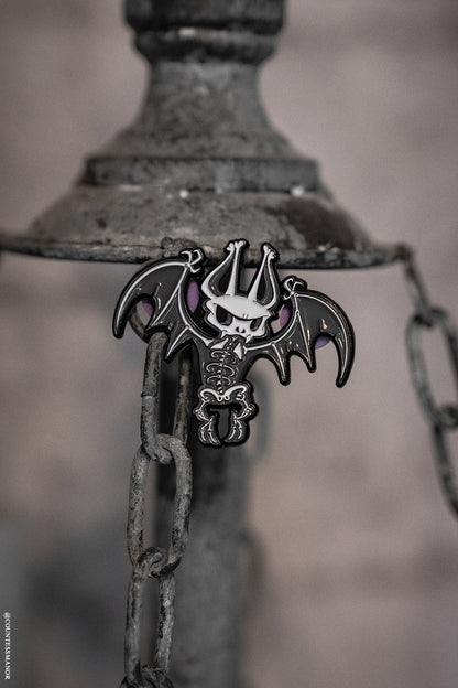 Batty Bones Enamel Pin