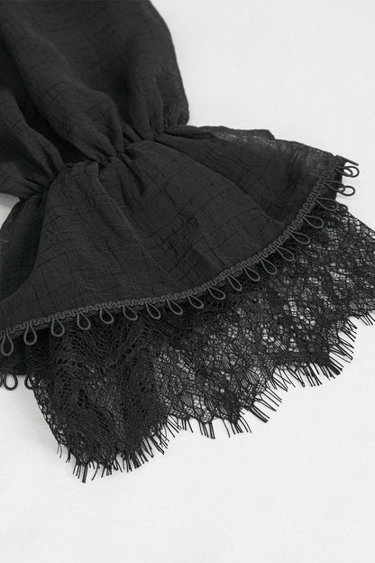 Crumbling Statues Romantic Ruffled Top