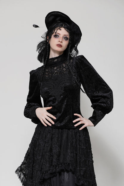 Blessed Be Victorian Goth Turtleneck Top