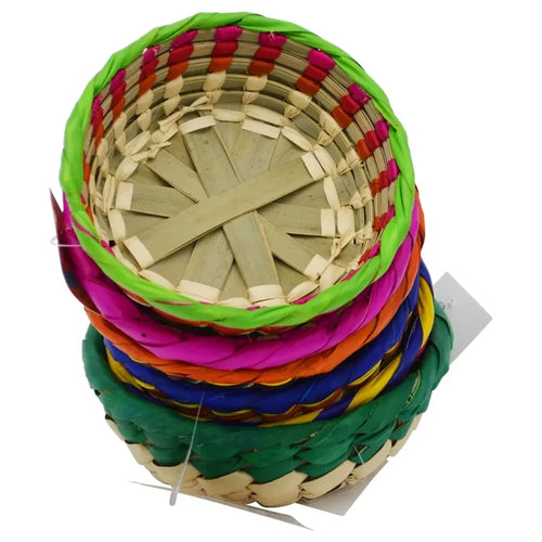 Wholesale Tortilla Holder Palm Assorted Colors 7.5"X2"- Keep tortillas warm and fresh in style.
