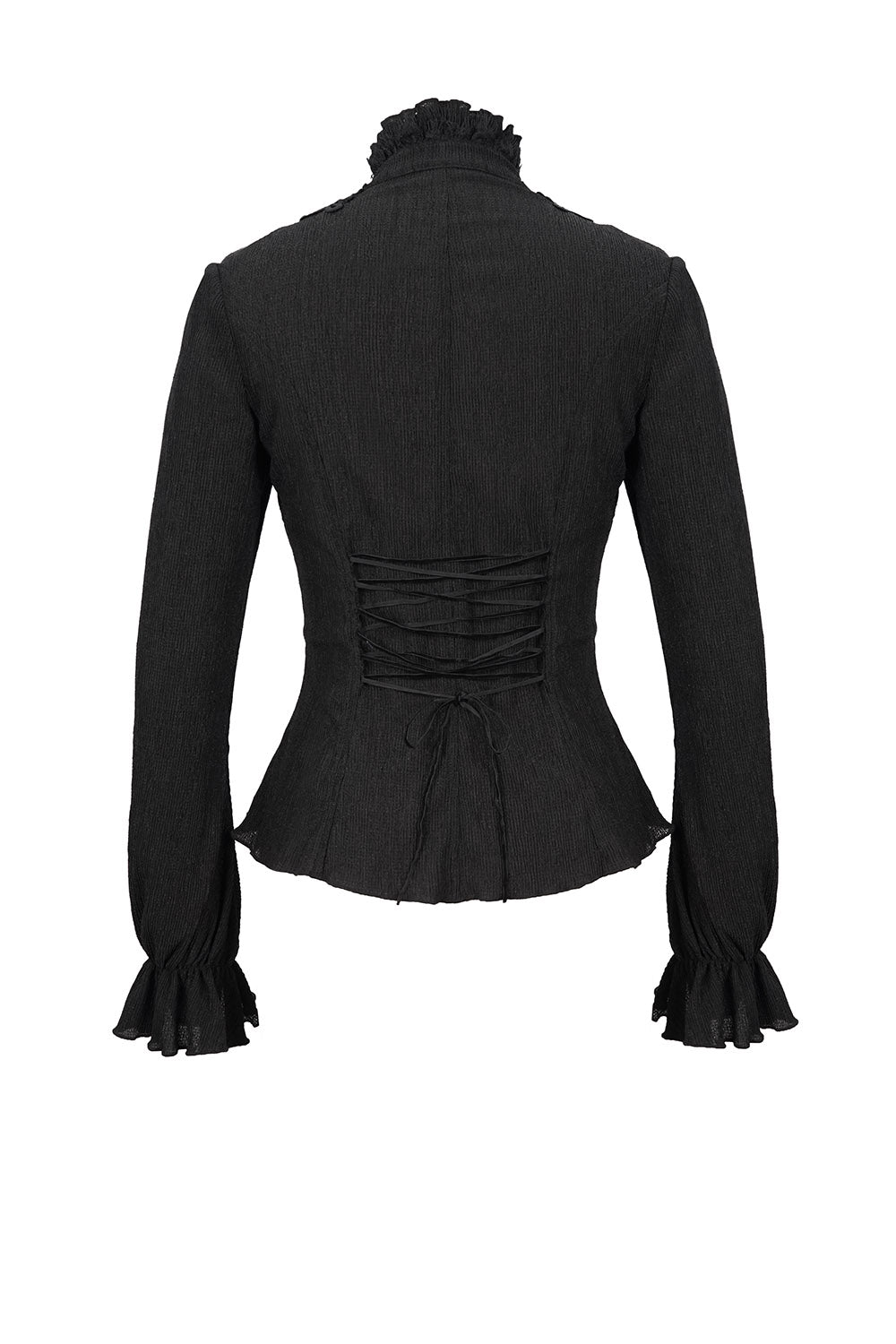 Báthory Blooms Ruffled Victorian Top