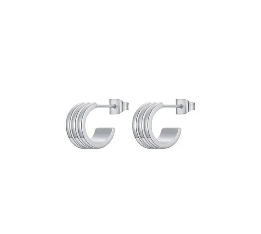Triple C Hoops (Silver)