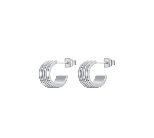 Triple C Hoops (Silver)