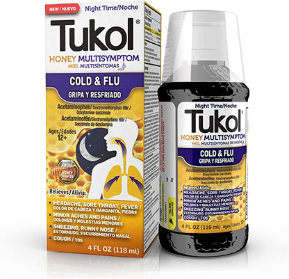 Tukol Honey Night Time Cold&flu - 4 oz