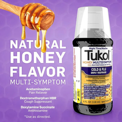 Tukol Honey Night Time Cold&flu - 4 oz