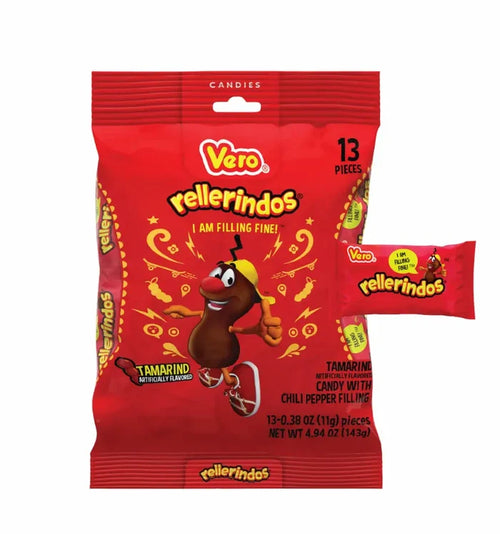 Wholesale Vero Rellenidos Tamarindo Candy 65ct - Perfect for Your Bulk Mexican Candy Needs.