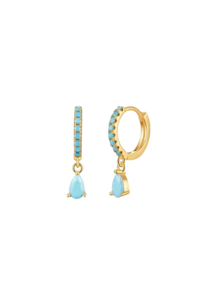 Water Drop Turquoise Huggies