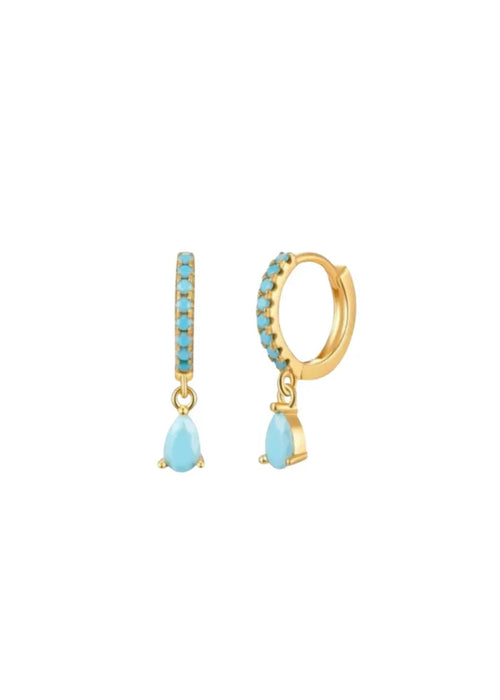 Water Drop Turquoise Huggies