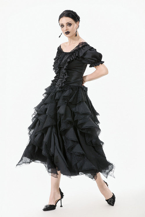 Bonham Layered Lace & Chiffon Skirt