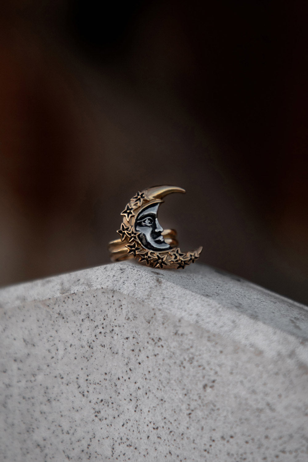 Celestial Crescent Ring