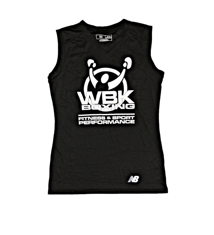 Women's sleeveless poly wicking & antimicrobial Tee, black